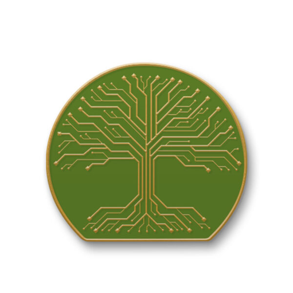 Digital Roots Enamel Pin