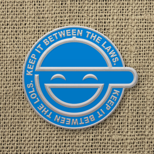 Laughing Man Enamel Pin - Image 3